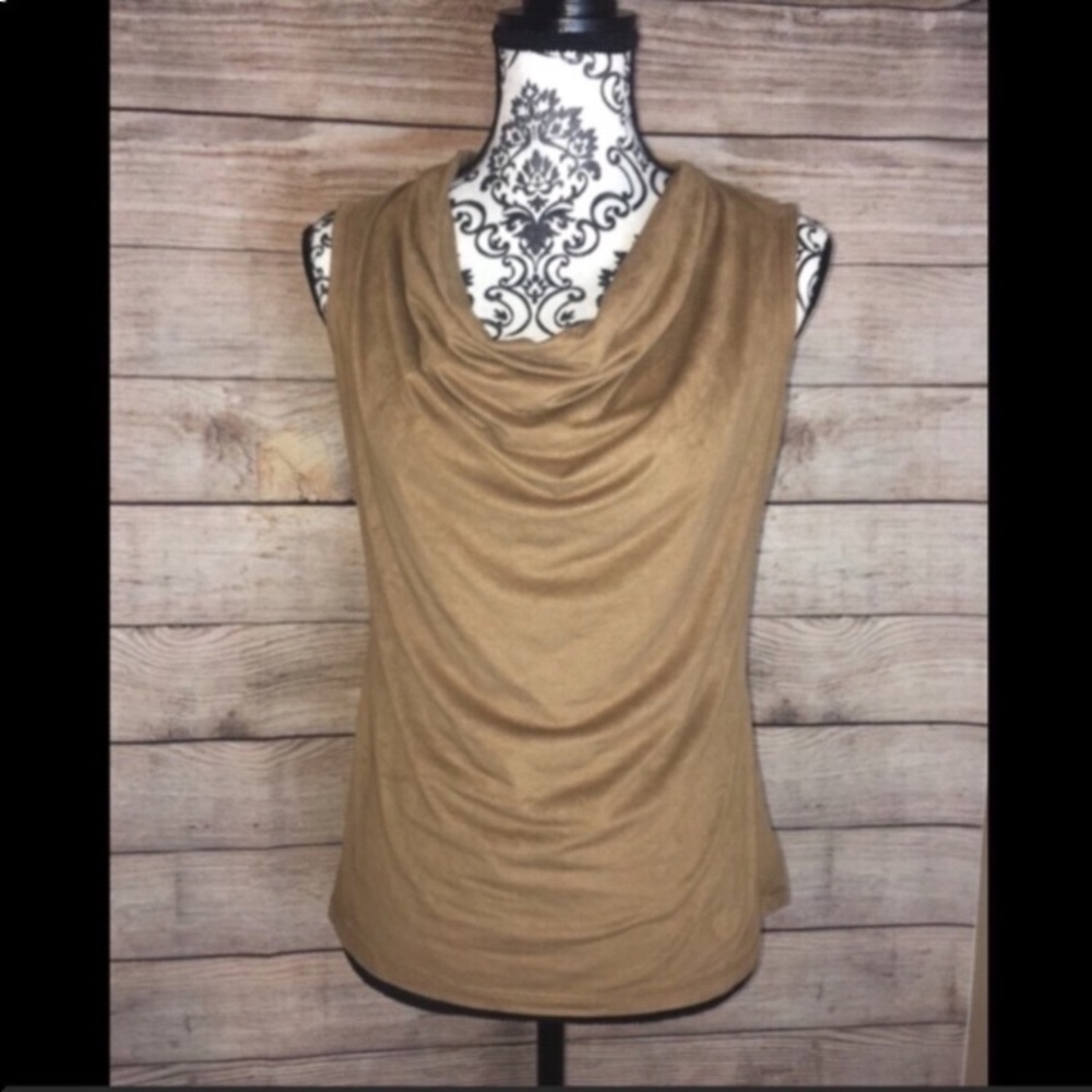 Worthington cowl neck blouse brown medium - Picture 2 of 7